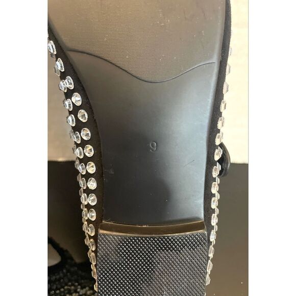 Olomisa Black Rhinestones Ballet Flats for Women Shoes SZ 9 Mary Jane Flats - Picture 7 of 12